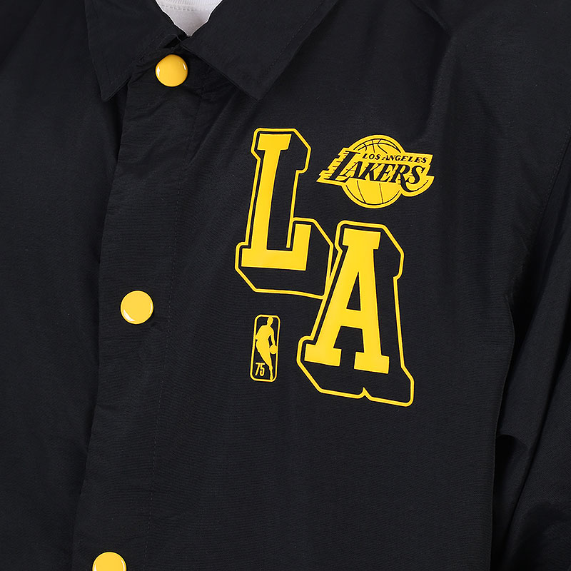 мужская черная куртка Nike Los Angeles Lakers Courtside NBA Coach's Jacket DB1439-010 - цена, описание, фото 2